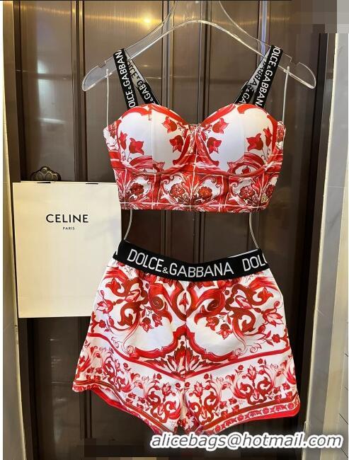 ​Super Quality Dolce & Gabbana DG Two Pieces Swimwear 0308 Red 2024