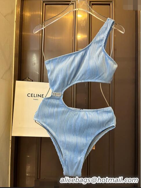 Reasonable Price Miu Miu Striped Swimwear M0308 Blue 2024