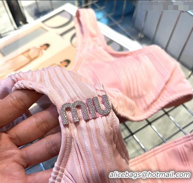 Well Crafted Miu Miu Striped Swimwear 0308 Pink 2024