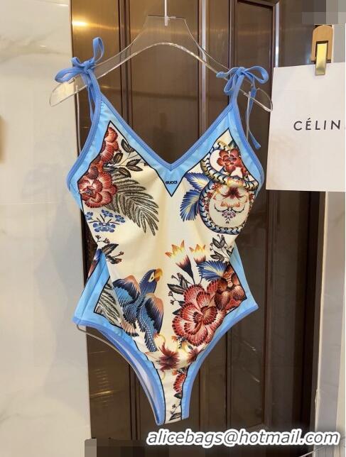 ​Top Design Gucci Printed Swimwear 0308 Blue 2024