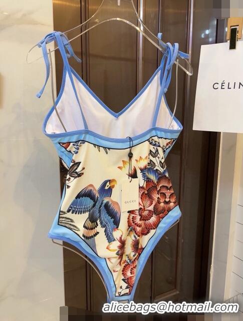 ​Top Design Gucci Printed Swimwear 0308 Blue 2024