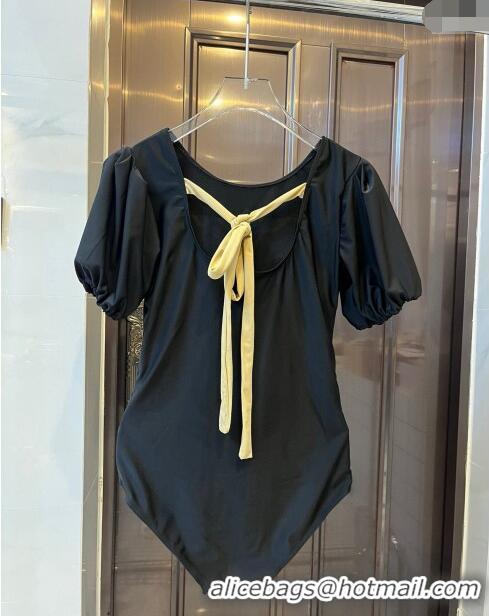 Famous Brand Chanel Swimwear with Back Lace 0308 Black 2024