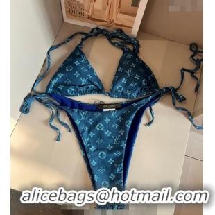 ​Unique Grade Louis Vuitton Swimwear 0308 Denim Blue 2024