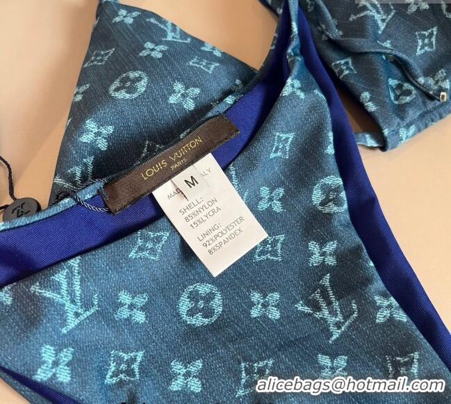 ​Unique Grade Louis Vuitton Swimwear 0308 Denim Blue 2024