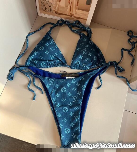 ​Unique Grade Louis Vuitton Swimwear 0308 Denim Blue 2024