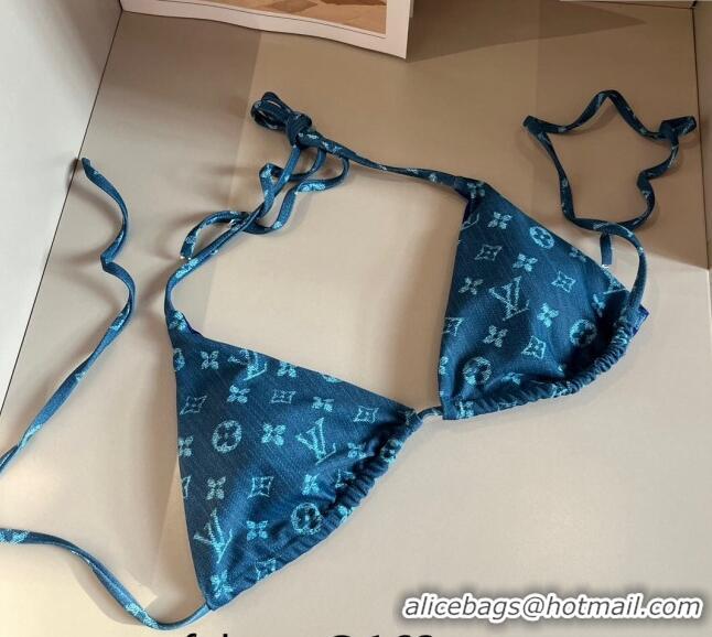 ​Unique Grade Louis Vuitton Swimwear 0308 Denim Blue 2024