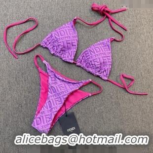 ​Top Quality Fendi Two Pieces Swimwear 0308 Purple/Pink 2024