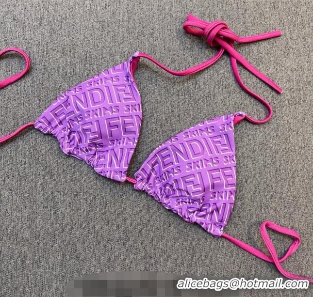 ​Top Quality Fendi Two Pieces Swimwear 0308 Purple/Pink 2024