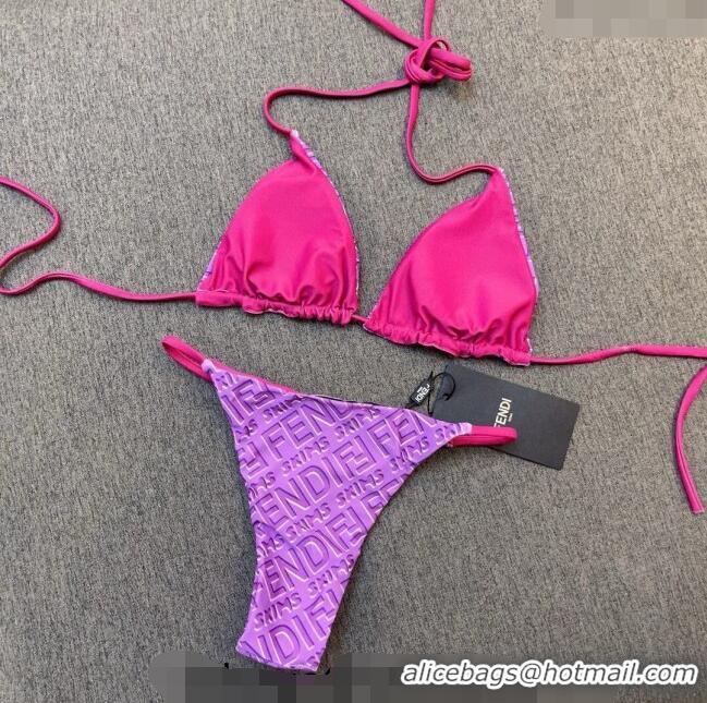 ​Top Quality Fendi Two Pieces Swimwear 0308 Purple/Pink 2024