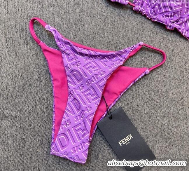 ​Top Quality Fendi Two Pieces Swimwear 0308 Purple/Pink 2024