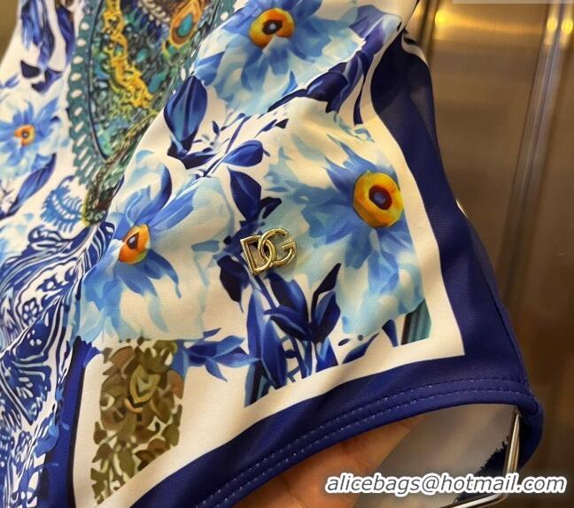 ​Most Popular Dolce & Gabbana DG Swimwear 0308 Blue/Green 2024