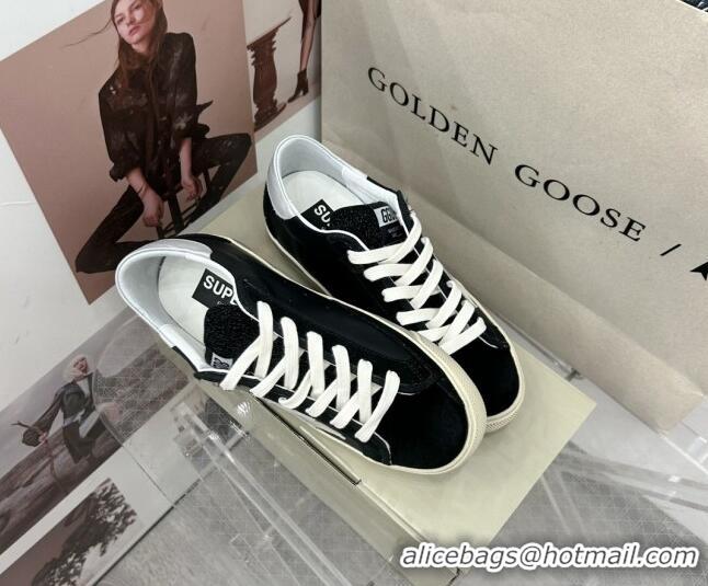 Low Price Golden Goose GGDB Super-Star Sneakers in Black Calfskin and Studs 328131