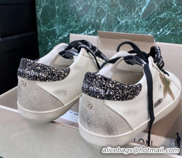 Top Design Golden Goose GGDB Super-Star Sneakers in White Calfskin and Gold Leather Star 328134