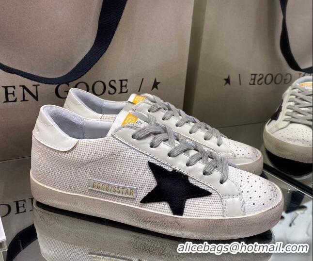 Perfect Golden Goose GGDB Super-Star Sneakers in White Mesh 328140