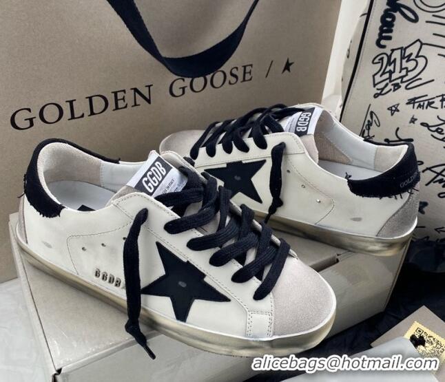 Good Quality Golden Goose GGDB Super-Star Sneakers in Calfskin and Suede White/Black 328142