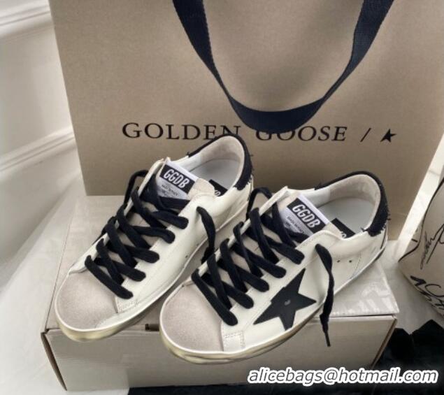 Good Quality Golden Goose GGDB Super-Star Sneakers in Calfskin and Suede White/Black 328142