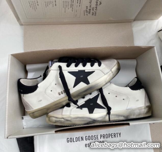 Good Quality Golden Goose GGDB Super-Star Sneakers in Calfskin and Suede White/Black 328142