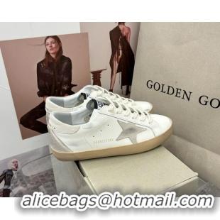 Perfect Golden Goose GGDB Super-Star Sneakers in Calfskin White/Grey/Beige 328147