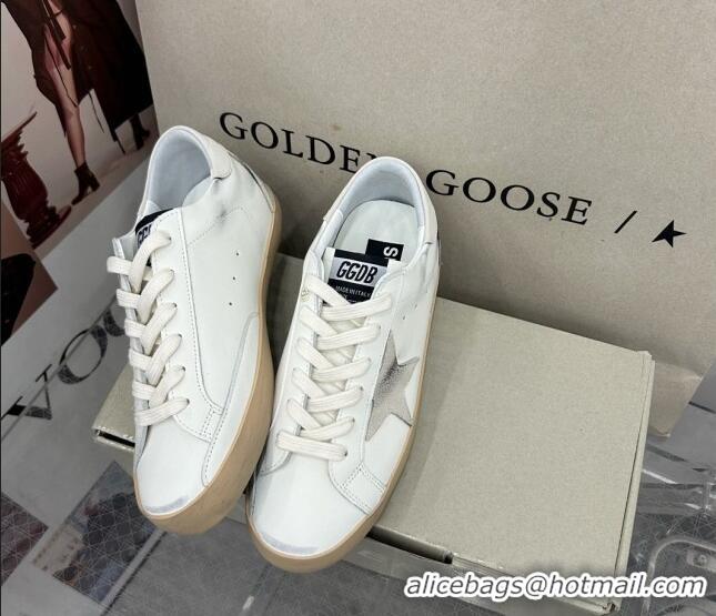 Perfect Golden Goose GGDB Super-Star Sneakers in Calfskin White/Grey/Beige 328147