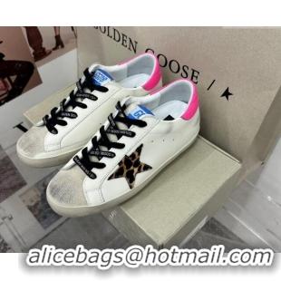 Purchase Golden Goose GGDB Super-Star Sneakers in Calfskin White/Hot Pink 328149