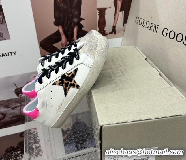 Purchase Golden Goose GGDB Super-Star Sneakers in Calfskin White/Hot Pink 328149