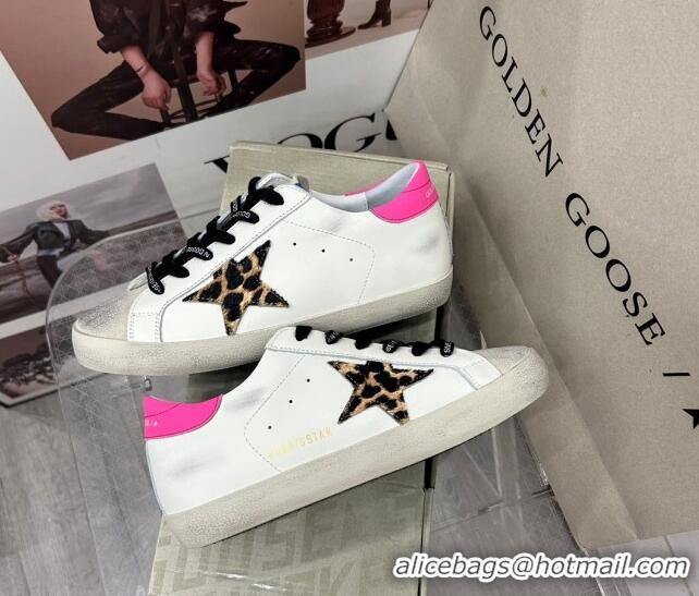 Purchase Golden Goose GGDB Super-Star Sneakers in Calfskin White/Hot Pink 328149