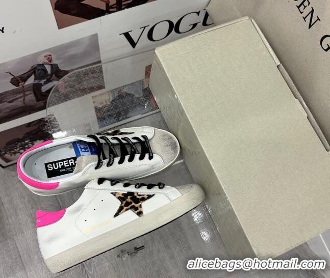 Purchase Golden Goose GGDB Super-Star Sneakers in Calfskin White/Hot Pink 328149