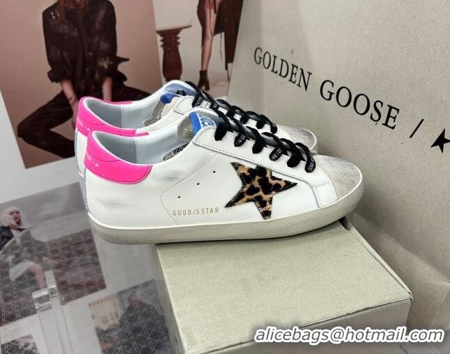 Purchase Golden Goose GGDB Super-Star Sneakers in Calfskin White/Hot Pink 328149