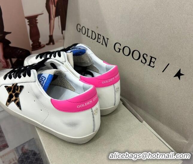 Purchase Golden Goose GGDB Super-Star Sneakers in Calfskin White/Hot Pink 328149