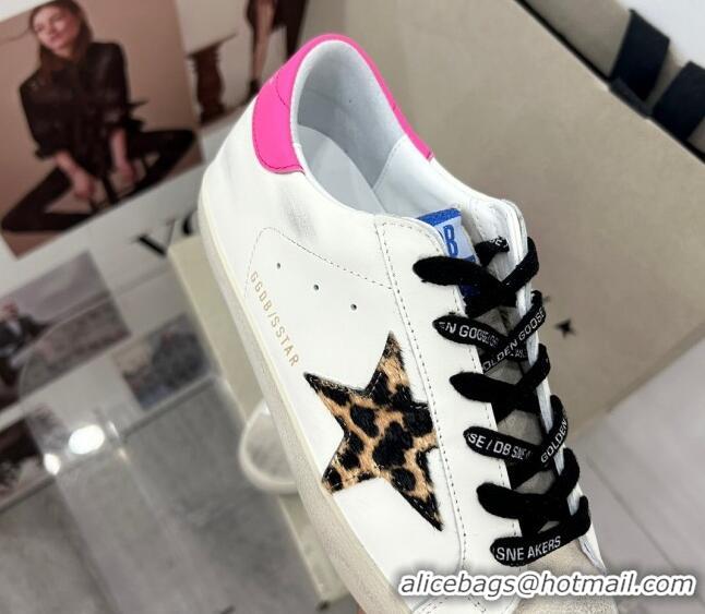 Purchase Golden Goose GGDB Super-Star Sneakers in Calfskin White/Hot Pink 328149