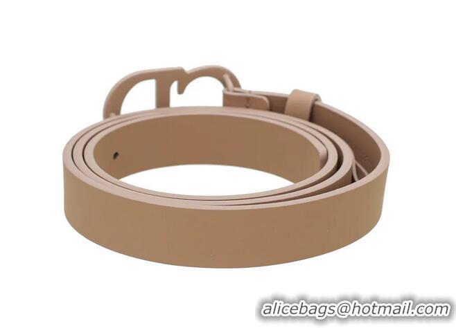 Top Quality Christian Dior Matte  Dior CD Saddle Belt 30MM CD8741 Nude