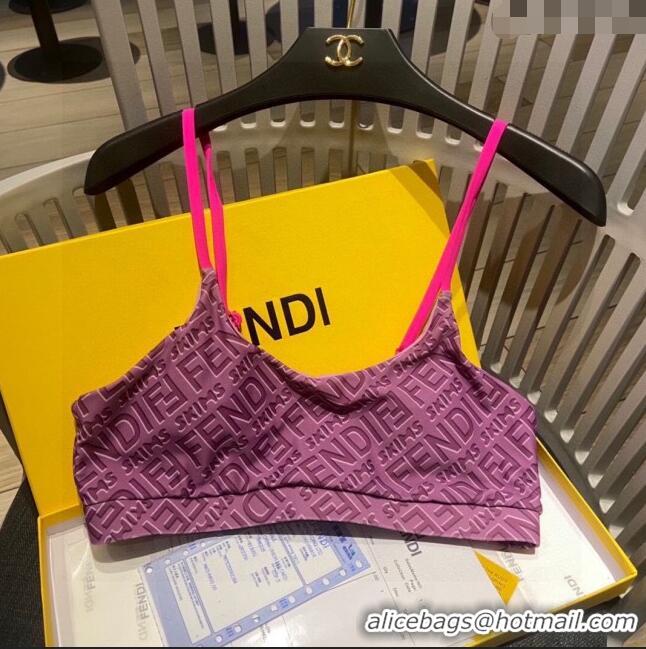 ​Buy Inexpensive Fendi FF Two Pieces Swimwear F32619 Purple 2024