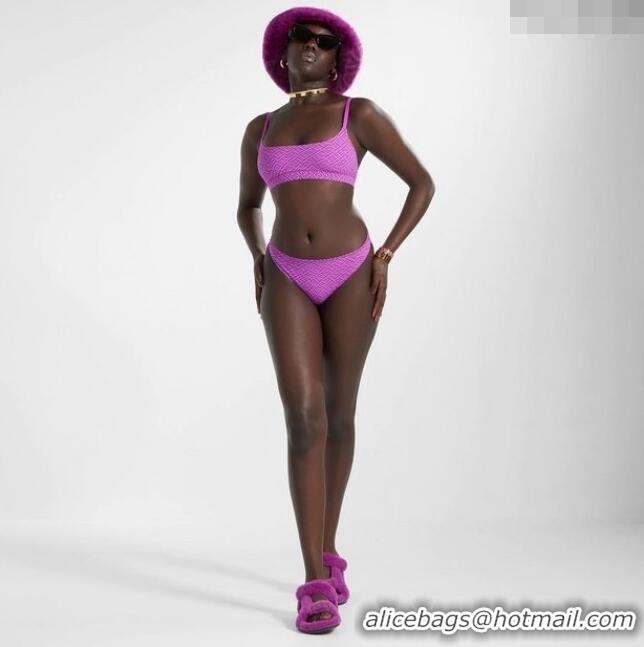 ​Buy Inexpensive Fendi FF Two Pieces Swimwear F32619 Purple 2024