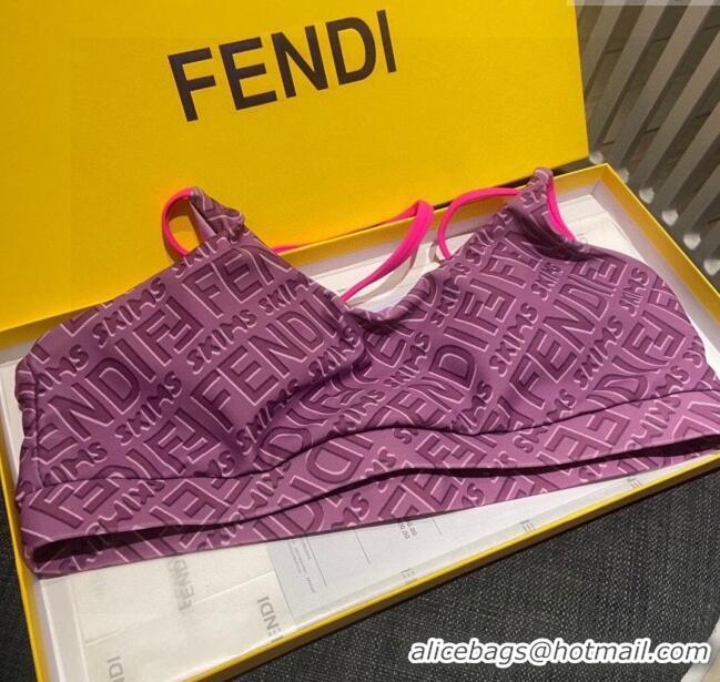 ​Buy Inexpensive Fendi FF Two Pieces Swimwear F32619 Purple 2024