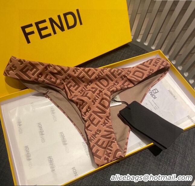 Top Quality Fendi FF Two Pieces Swimwear F32620 Brown 2024