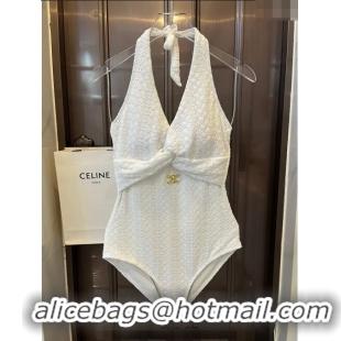 Promotional Celine Knit Swimwear CH0401 White 2024