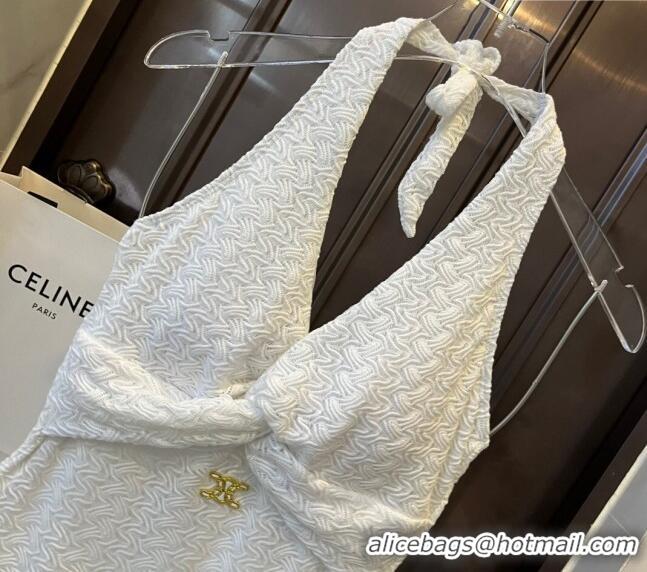 Promotional Celine Knit Swimwear CH0401 White 2024