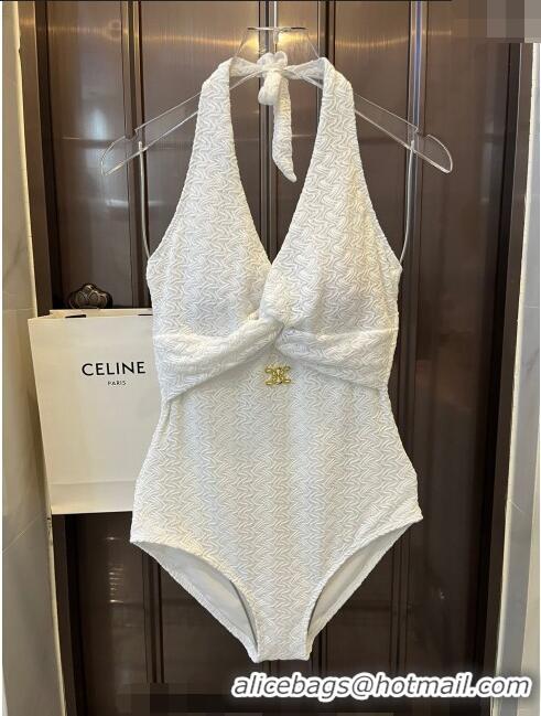 Promotional Celine Knit Swimwear CH0401 White 2024