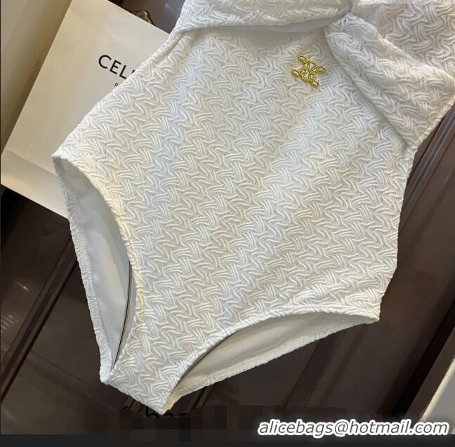 Promotional Celine Knit Swimwear CH0401 White 2024