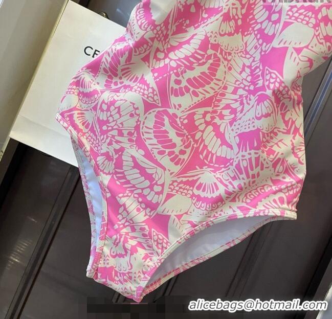 ​Sophisticated Cheap Dior Butterfly Swimwear CH0401 Pink 2024