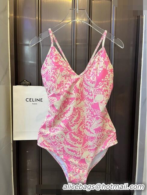 ​Sophisticated Cheap Dior Butterfly Swimwear CH0401 Pink 2024