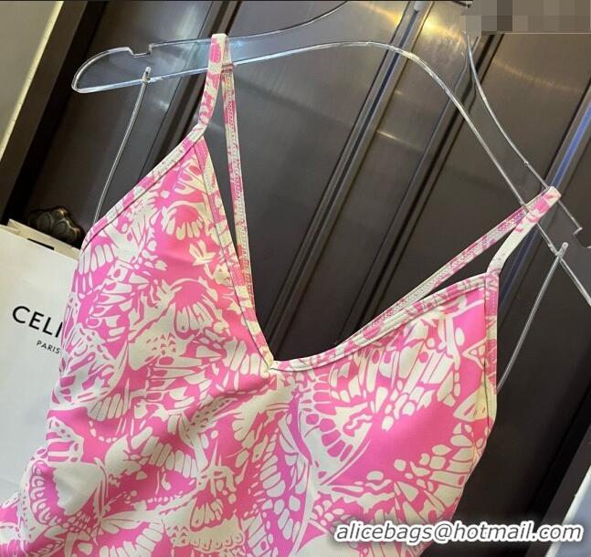 ​Sophisticated Cheap Dior Butterfly Swimwear CH0401 Pink 2024