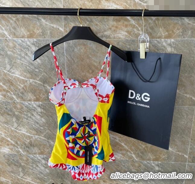 Spot Cheap Dolce & Gabbana DG Swimwear CH040103 Yellow/Multi 2024