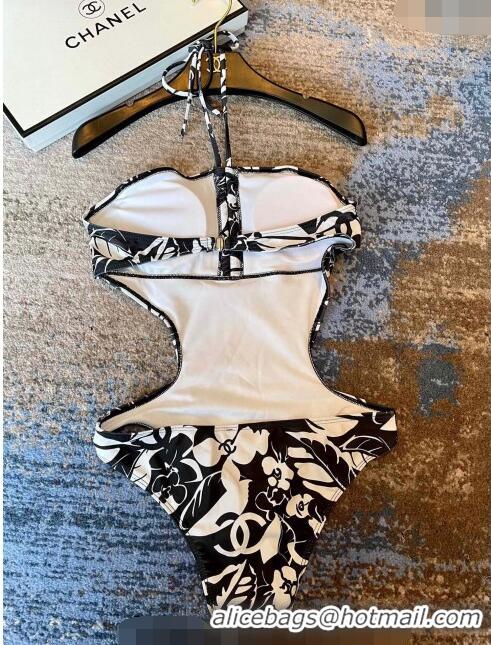 Original Cheap Chanel Swimwear CH040137 Black/White 2024