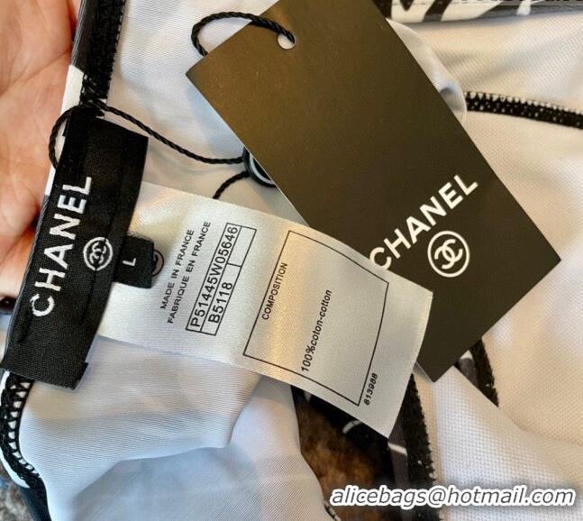 Original Cheap Chanel Swimwear CH040137 Black/White 2024