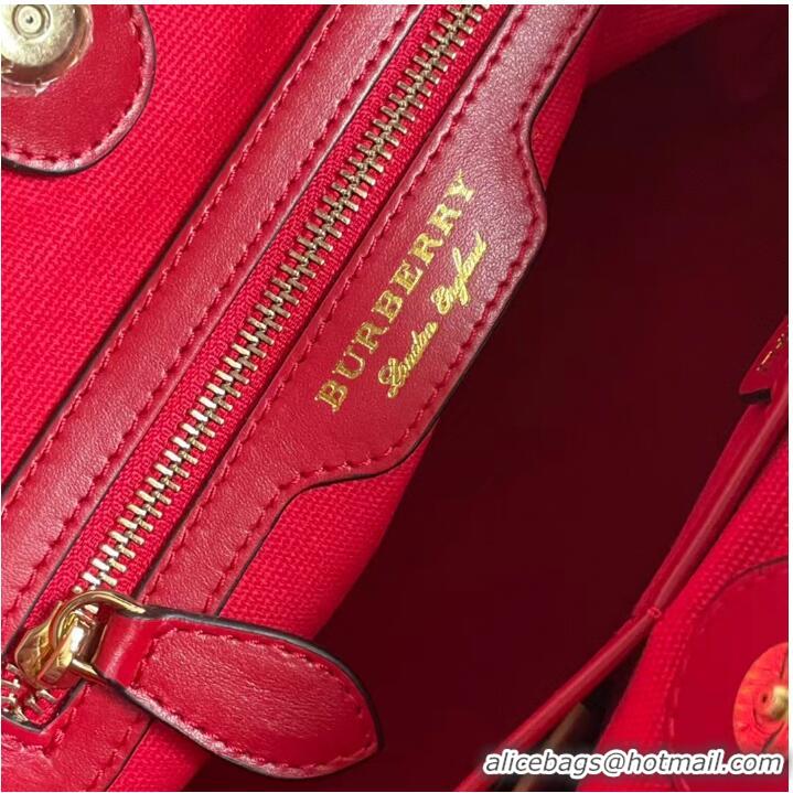 Famous Brand BurBerry Medium Banner Tote Bag 5788 Red