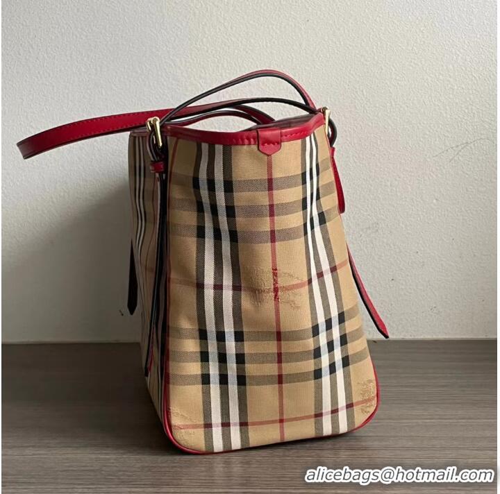 Famous Brand BurBerry Medium Banner Tote Bag 5788 Red