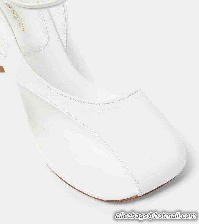 Buy Inexpensive Dries Van Noten Bridal Leather Pumps D8741 White