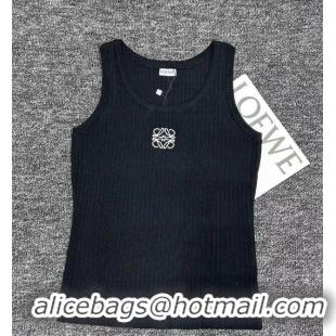 ​Discount Loewe Anagram Logo Ribbed Tank Top In Cotton L8451 Black