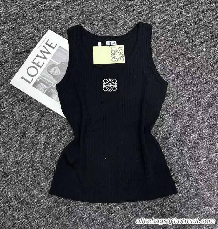 ​Discount Loewe Anagram Logo Ribbed Tank Top In Cotton L8451 Black